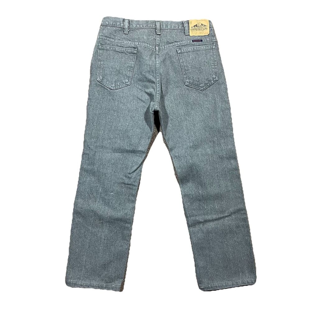 90s Vintage Dakota Gray Denim Jeans USA Made Straight Leg Workwear 32x27
